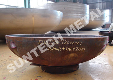 Chine Zirconium et tête plaquée 2/1 EHA R60702/Zr702 de récipient à pression d'anticorrosion de CS fournisseur